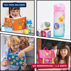 HORIECHALY 3 Rolls Scratch and Sniff Scented Stickers for Kids, 600 Pcs Motivati