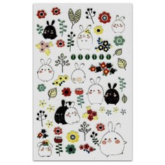 CUTE BONNY STICKERS Bunny Rabbit Kawaii Papar Sticker Sheet Craft Scrapbook Seal