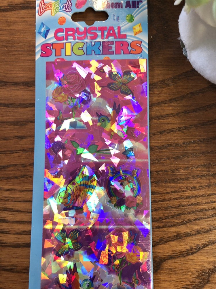 Lisa Frank Crystal Stickers NIP Flowers Butterflies Birds Unicorns P657
