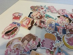 Axoloti Assorted Kids Stickers. 200 Pcs. Scrapbook. Cartoon. Funny. Animal. Cute