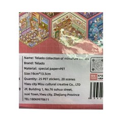 20 Sets DIY 3D Sticker Scene Collection Book, Miniature Cute Cartoon Animal Stic