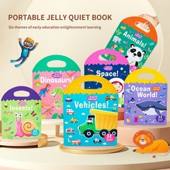 6 Pack Reusable Sticker Activity Books for Toddlers 1-4 Years, Travel Toys, Anim