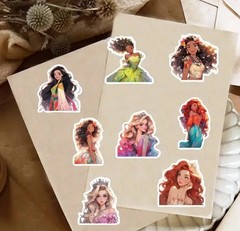 20 PRINCESS RANDOM ASSORTED 2″ STICKERS LABELS PARTY FAVOR BELLE LITTLE MERMAID