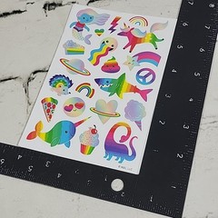 American Greetings Scrapbooking Stickers Rainbow Animals Snacks Lot 2 Of Sheets