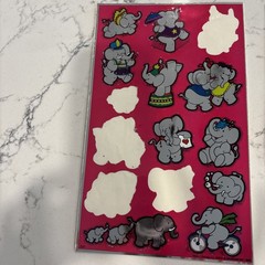 Vintage stickers 80s lot. Unicorns, Elephants, Frogs. Mixed Brands.