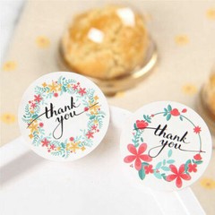 500pcs/roll Thank You Stickers 16 Kinds of Pattern Purchase Label Gift Sealing