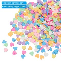 50g Fake Sprinkles, Faux Sprinkles Clay Sprinkles Heart Shape, Mixed Colors