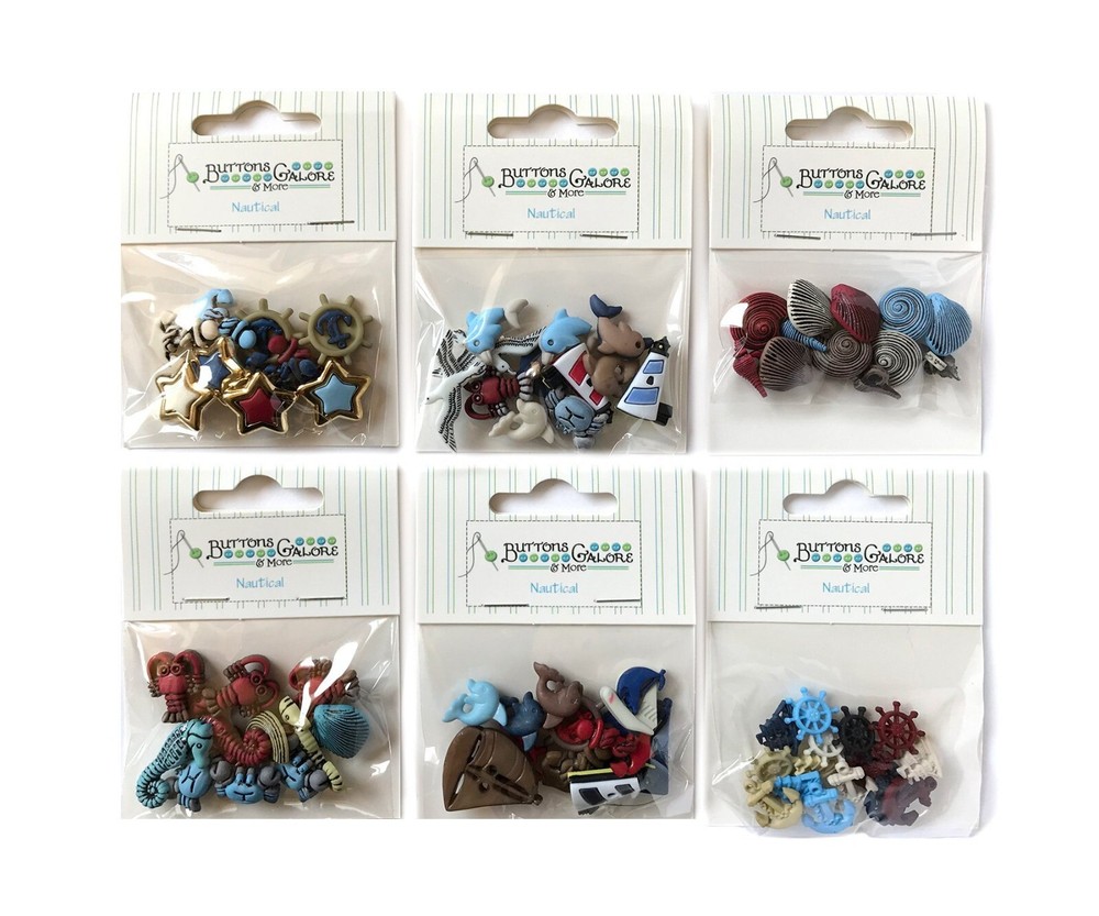 Buttons Galore and More NAUTICAL Collection of Novelty 3D Embellishments Buttons