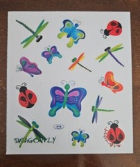 Stick a Bilities dragonflies, ladybugs and butterflies sticker sheet, unused