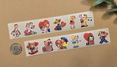 12 Vintage Style Valentine Stickers Retro Style Valentine Stickers Cute Stickers