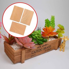 3Pcs Unfinished Yellow Wood Blocks DIY Craft Wood Cutouts Rustic Party Decor