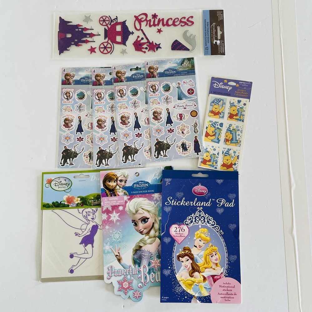 Disney Princess Cinderella Lot 8 Stickers & 1 Die Cut Sandylion Disney