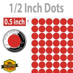 Lrogoe 1/2″ Dot Stickers 10 Colors