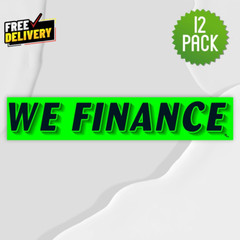 Chartreuse Green Vinyl Slogan Stickers 12 Pack for Car Dealer Windshield Adver..