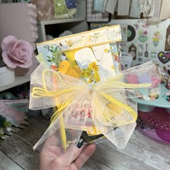 Junk Journal Paper Scrap Pack Kit 100 Pieces Yellow Theme Ephemera Planner Decor