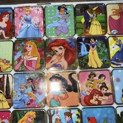 Vtg DISNEY PRINCESS Laser Stickers CINDERELLA Snow White ARIEL AURORA Belle