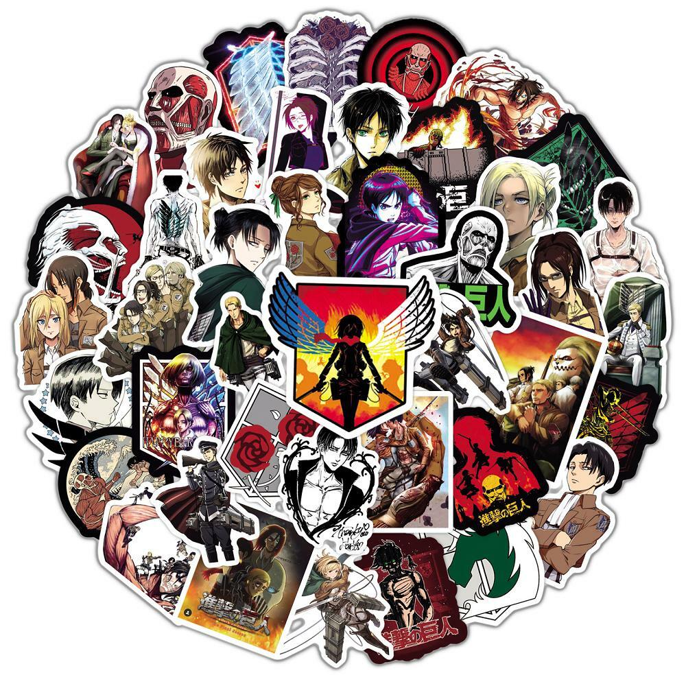 Anime Attack On Titan Stickers Vinyl Decals Sticker Bomb Laptop Pack Lot 50pc