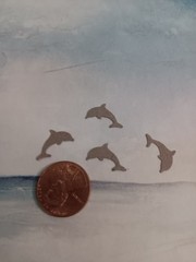40 baby dolphin punchie cutouts scrapbooking .5 inch