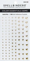 Spellbinders Color Essentials Gems 108/Pkg Gold Mix