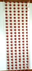 CraftbuddyUS 144 pcs x 8mm Self Adhesive Round Gems, Color – Red