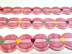 Lips Hearts Lipstick Beauty 4pcs Stickers Glitter Accent K&Company 6″ x 5/8″ NEW