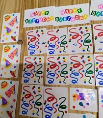 Mrs. Grossman’s VTG Stickers Birthday Party Swirls Hats (Creative Memories)