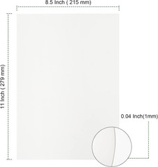 PINGEUI 50 Pack 8.5 X 11 Inches White Chipboard Sheets,40 Pt White Chipboard, Me