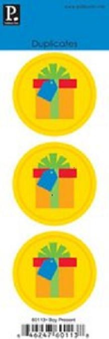 PEBBLES INC-DUPLICATE STICKERS-BOY PRESENT – 646247601138