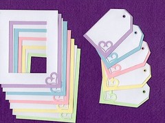 Frames and Tags with hearts scrapbooking paper piecing scrapbook cards