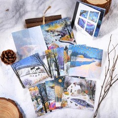 30Pcs Seasons Countryside Stickers Journaling Card Album Scrapbook Collage Art