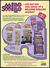 MELLO SMELLO – Orig. 1985 Trade AD / poster – Scratch and Sniff Stickers Promo