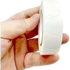 1000 Pcs Self Adhesive White Round Dot Stickers Labeling Office Classroom Use