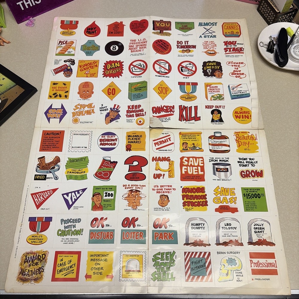 Scholastic Stickers – Vintage 1980 As Is Damage On A Few Stickers