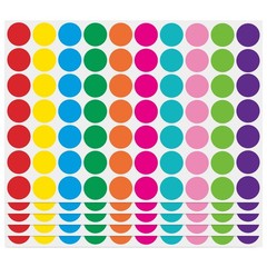 PARLAIM 1050 PCS Color Coding Labels Circle Dot Stickers,10 Color Style Color…