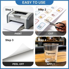 40 Sheets Sticker Paper 8.5×11, Compatible with Laser & Inkjet Printers