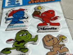 VTG 1983 PUFFY STICKER SHEET NEW MOODIES FEELING EMOTION INSIDE OUT MENTAL HEALT