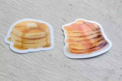 Breakfast Pancake Stickers Food and Drink Bread and Butter Lot of 5 Pc Pcs