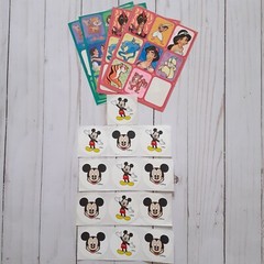 Disney World Mickey Souvenir Sticker-13 and Aladdin Snow White Stickers-4 Sheets