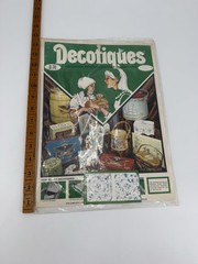 Vintage Decotiques D-70 Pansies & Forget-me-nots rub-on transfers/Ephemera