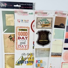 Glitz Scrapbook Stickers Embellishments Amy Tangerine Carta Bella LOT of 23 D