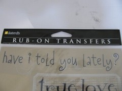 Daisy D’s LOVE STRUCK Rub On Transfers 1 Sheet