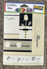 PEBBLES INC PRINTED CARDSTOCK STICKERS SNIP ITS WEDDING SAMPLER *