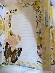 Lemon Themed Junk Journal 6 X 8 X 2” Approximately 40 Pg