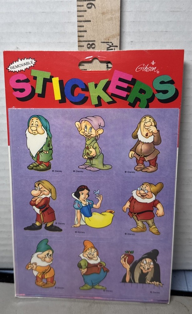 vintage disney snow white sticker sheet. NOS