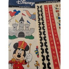 Disney Mickey Mouse Scrapbook Stickers Mickey Bandleader Dumbo Tinker Bell 3pc