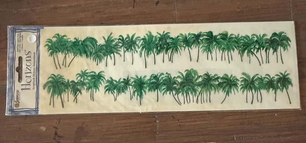 Sandylion Horizons Palm Trees Border Stickers Beach Island Tropical Summer NIP