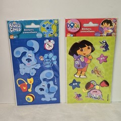 Lot Of 2 Sandylion 2004 Nickelodeon Nick Jr Viacom Blues Clues Dora Stickers