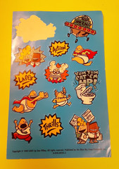 vintage Scholastic Captain Underpants partial sticker sheet *damaged*