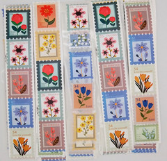 30 Flower Stamp Stickers/Scrapbooking/Planners/Crafts/Journals/up to 1 inch