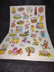 Extremely RARE 1985 EASTER SPRING STICKERS Yuri Salzman USA 17X11 FULL SHEET